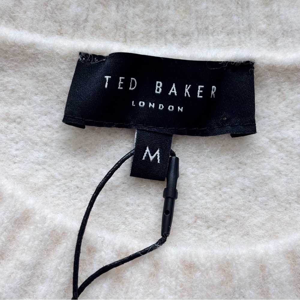 TED BAKER Cream Ivory Long Sleeve Floral Jacquard Sweater--NWT--M - Picture 9 of 16